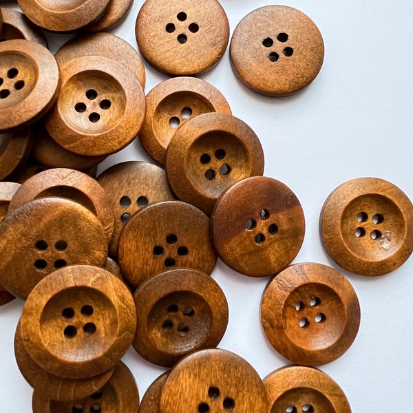 Wood Buttons 25mm *PER BUTTON*