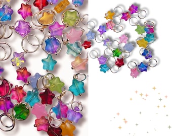 Star Stitch Markers for Knitting - Star Pops