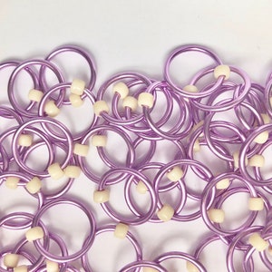 Purple Knitting Stitch Markers 3 Sizes!  - Snow Lilac