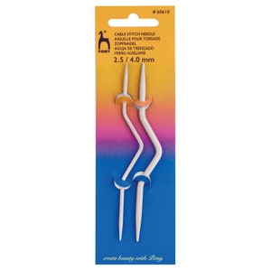Pony Set of 2 Cable Knitting Needles for Intricate Patterns