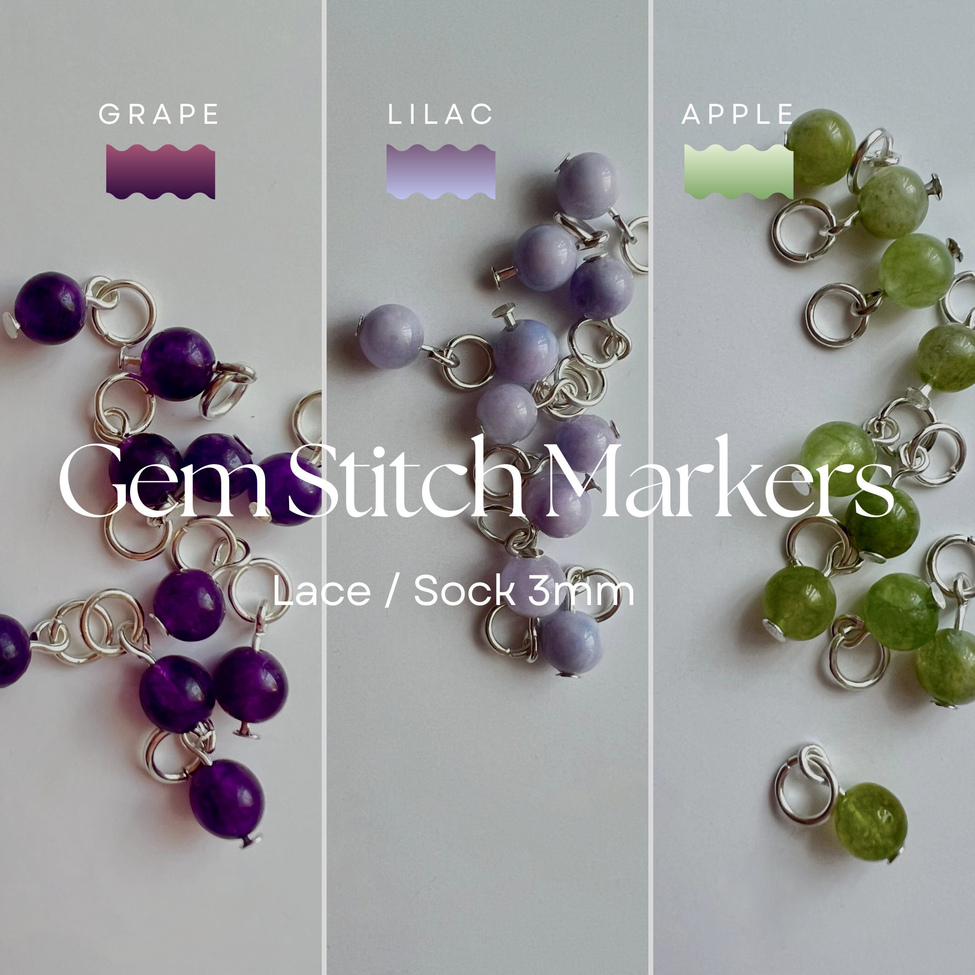 Lila marker rings - Stitch markers - Knitting - Stitch markers