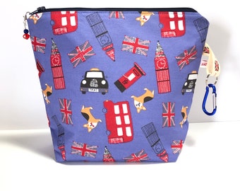 Blue London Knitting Project Bags   - CORGI LONDON Assorted