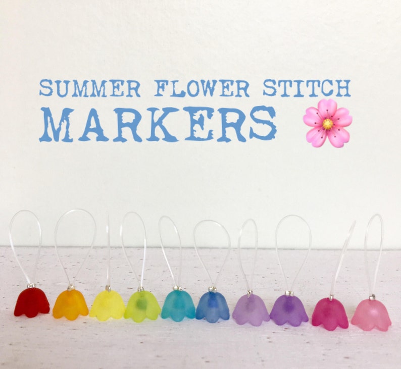 Stitch markers for knitting snag free JELLY FLOWERS Etsy