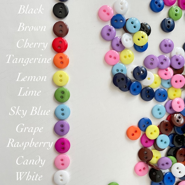 9mm Buttons  - ASSORTED