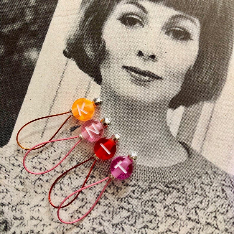 Stitch Markers for knitting JELLY LETTERS Etsy