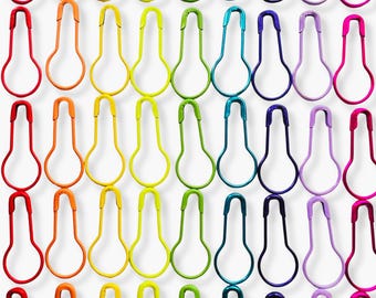 Rainbow Stitch markers for crochet, gourd bulb pins