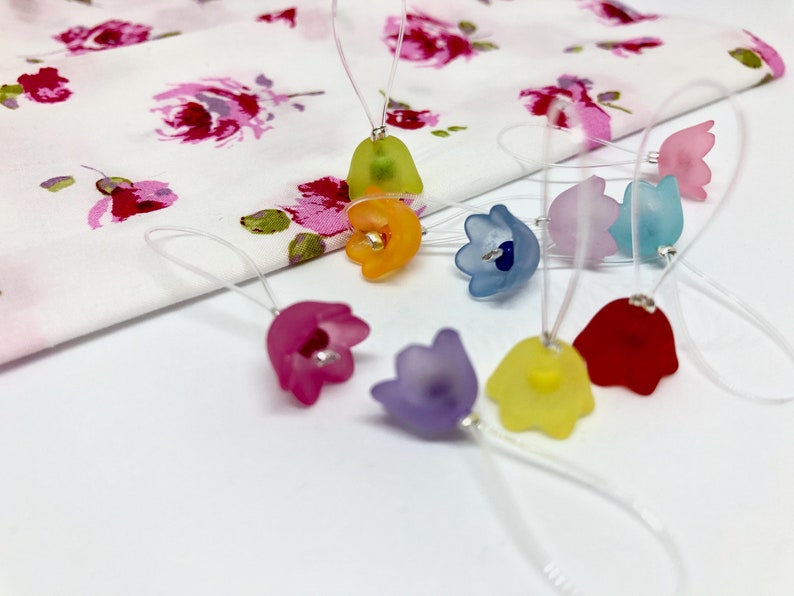 Stitch markers for knitting snag free JELLY FLOWERS Etsy
