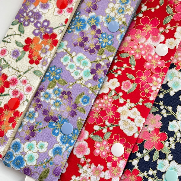 Floral Sock Knitting Case with Snaps for Knitting Needles - Blossom Collection