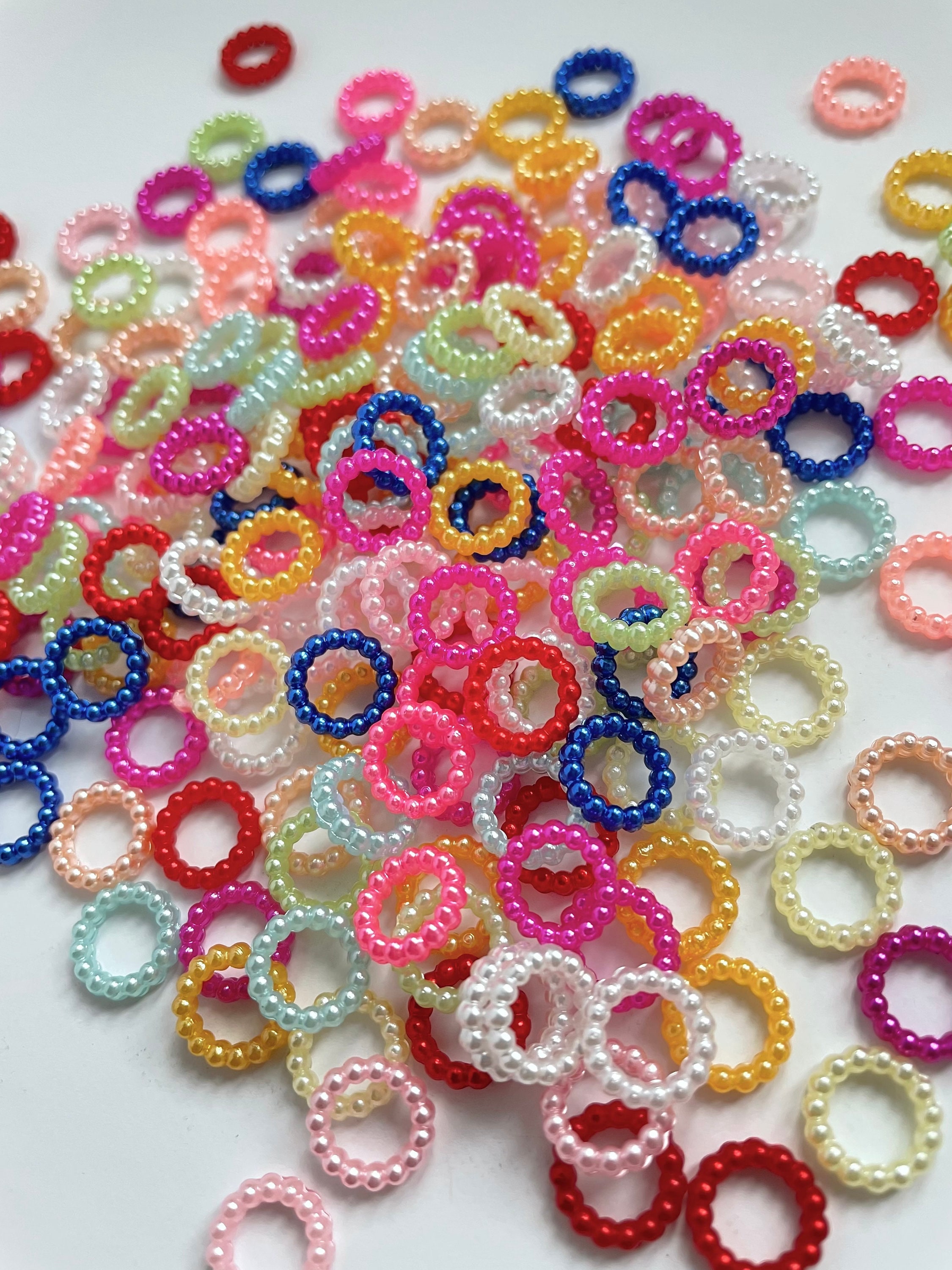 Yizzvb 50 Pcs Crochet Stitch Markers, Knitting Rings with 50pcs