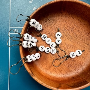 Knitting Word Stitch Markers - Letter Markers