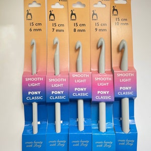 Crochet hooks 6-10mm - Assorted PONY