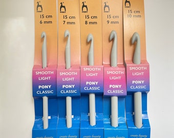 Crochet hooks 6-10mm - Assorted PONY