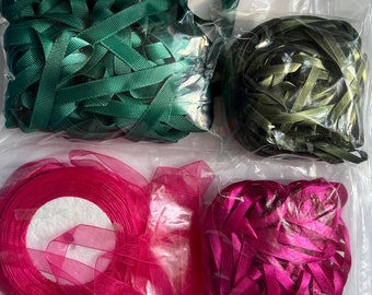 Pink and Green Ribbon Sale