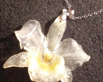 Hanger van echte orchidee van hars, handgemaakte bloemenketting