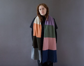 Lambswool Block Stripe Scarf