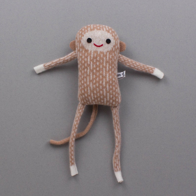 Baby Monkeys in Knitted Lambswool Brown