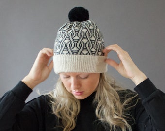 Knit Stitch Lambswool Bobble Hat