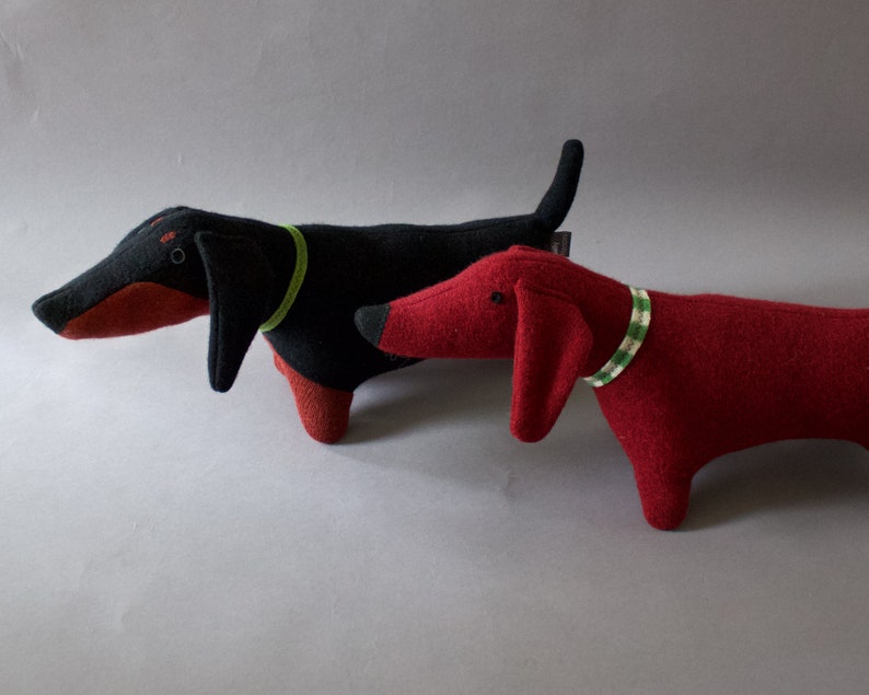 Knitted Lambswool Dachshund Dog image 2