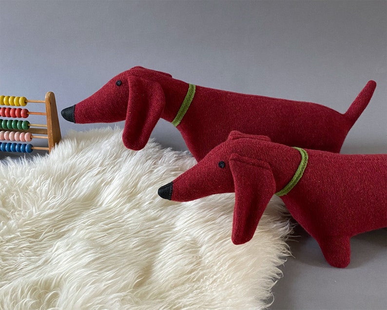 Knitted Lambswool Dachshund Dog image 8