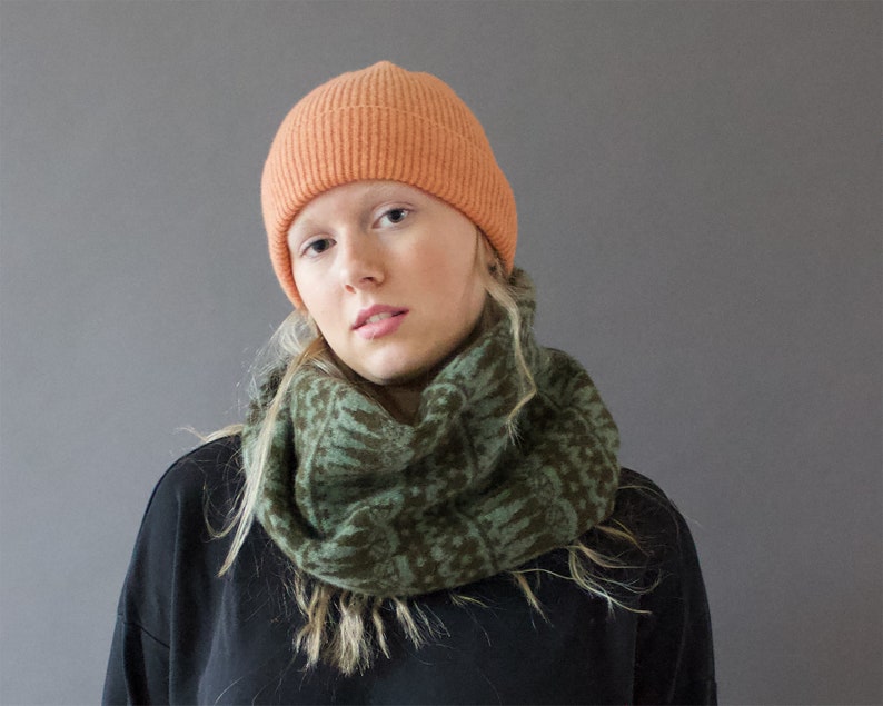 Fairisle Lambswool Snood Green