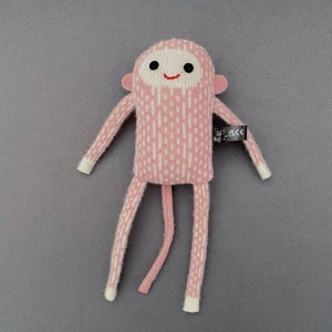 Baby Monkeys in Knitted Lambswool Pink