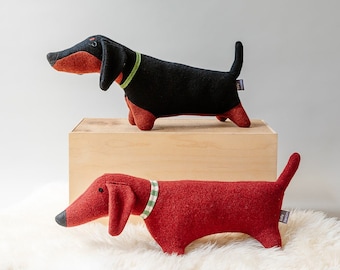 Knitted Lambswool Dachshund Dog