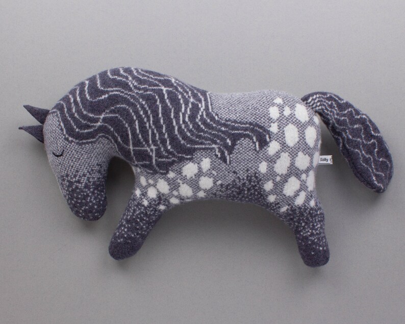 Dapple Grey Knitted Lambswool Horse