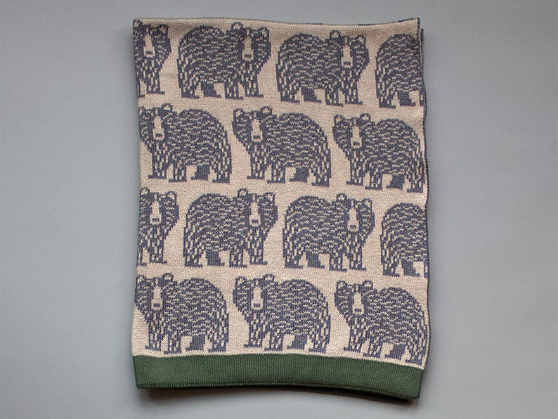 Combed Cotton Baby Blankets Bear