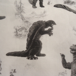 Godzilla, Mothra, King Ghidorah, and Gamera Mens Shirt Size small to 6XL , Godzilla Toile print 100% Cotton Panel Shirt Custom Made to order image 3