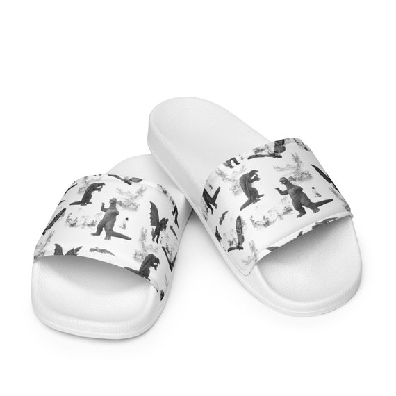 Godzilla Slides Godzilla Shoes Mens Gym Sandals Black Mothra