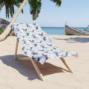 King of Monsters Blue Beach Towel - Godzilla, Mothra, Kaiju Towel for Movie Fans, Beach Lovers, and Pool Parties.  Custom Made to Order