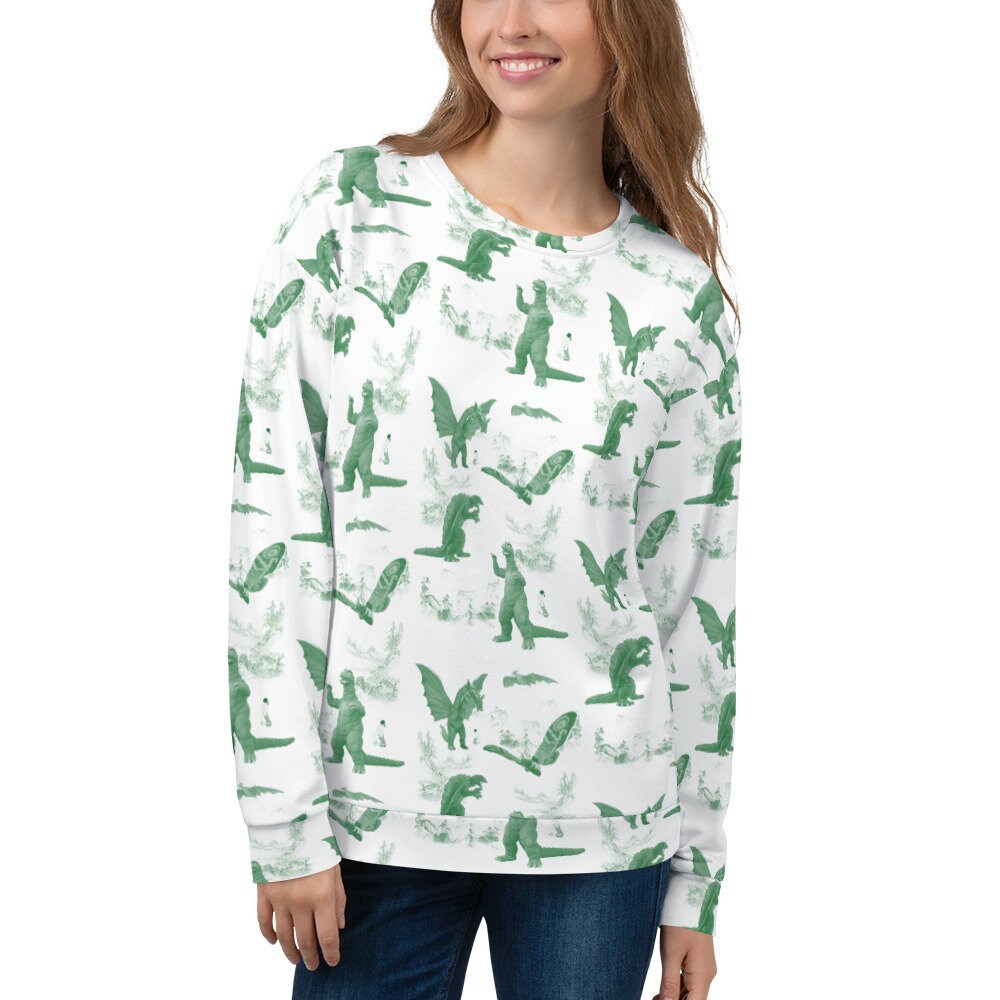 Godzilla Sweatshirt Green Mothra King 