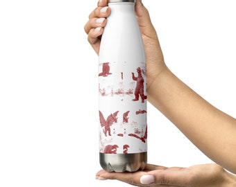 .com: Godzilla 17 oz Stainless Steel Water Bottle : Home & Kitchen