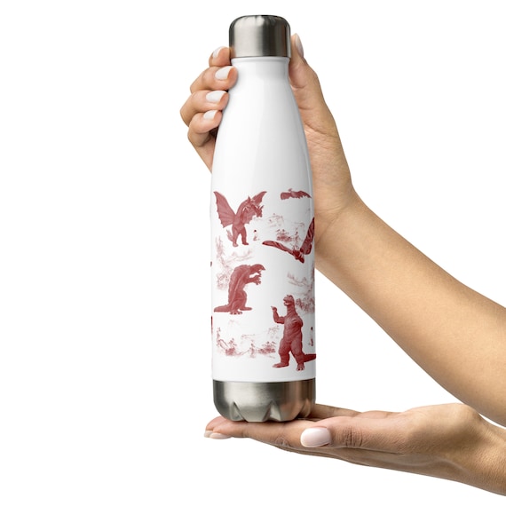 Godzilla Stainless Steel Water Bottle, Red, Mothra, King Ghidorah, Gamera,  Custom Printed Made to Order 