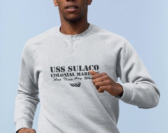 Anytime Anywhere USS Sulaco Colonial Marines Unisex Sweatshirt, Custom Printed to Order,