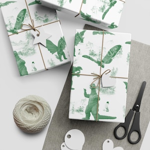 King of Monsters Gift Wrapping Paper Sheet, 1pc 30 by 36 inches, Godzilla, Gamera, King Ghidorah, Mothra, Custom Made to Order
