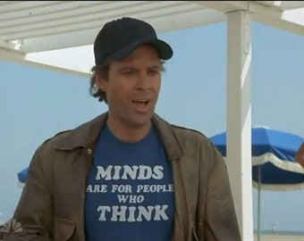 Minds Are For People Who Think - Short-Sleeve Unisex T-Shirt, A-Team Tshirt, Custom Printed to Order, 100% Cotton Tshirt