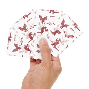 King of Monsters Poker Cards Rojo, Godzilla, Gamera, King Ghidorah, Mothra, Hecho a medida por encargo