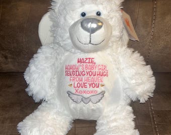 Personlig björn med änglavingar