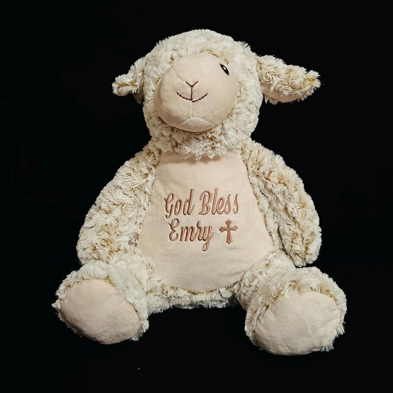 Lamb Baby Pillow- Blue main image 1