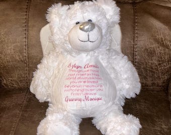 Personlig björn med änglavingar