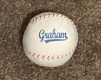 Personalized stuffed baseball