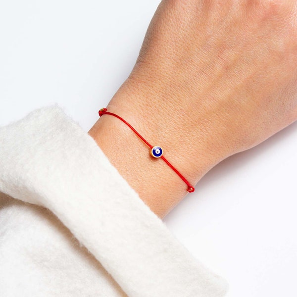 Dainty Evil Eye Bracelet Red String Evil Eye Jewelry Mal De Ojo Bracelet Friendship Bracelet Red Ribbon Protection Bracelet