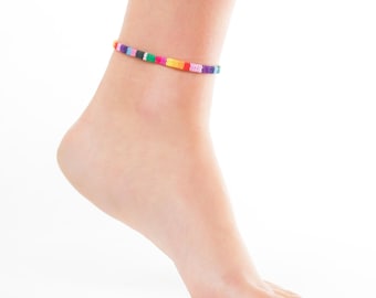 Rainbow  Pride Anklet, LGBT Jewelry, Rainbow Bracelet, Matching Anklets, BFF Gifts