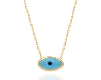 Gold Evil Eye Necklace
