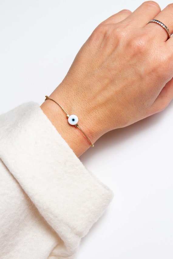 Gold String Greek Evil Eye Bracelet Evil Eye Jewelry Mal De Ojo Bracelet Evil Eye Protection Bracelet Nazar Bracelet Dainty Evil Eye Anklet Etsy Canada
