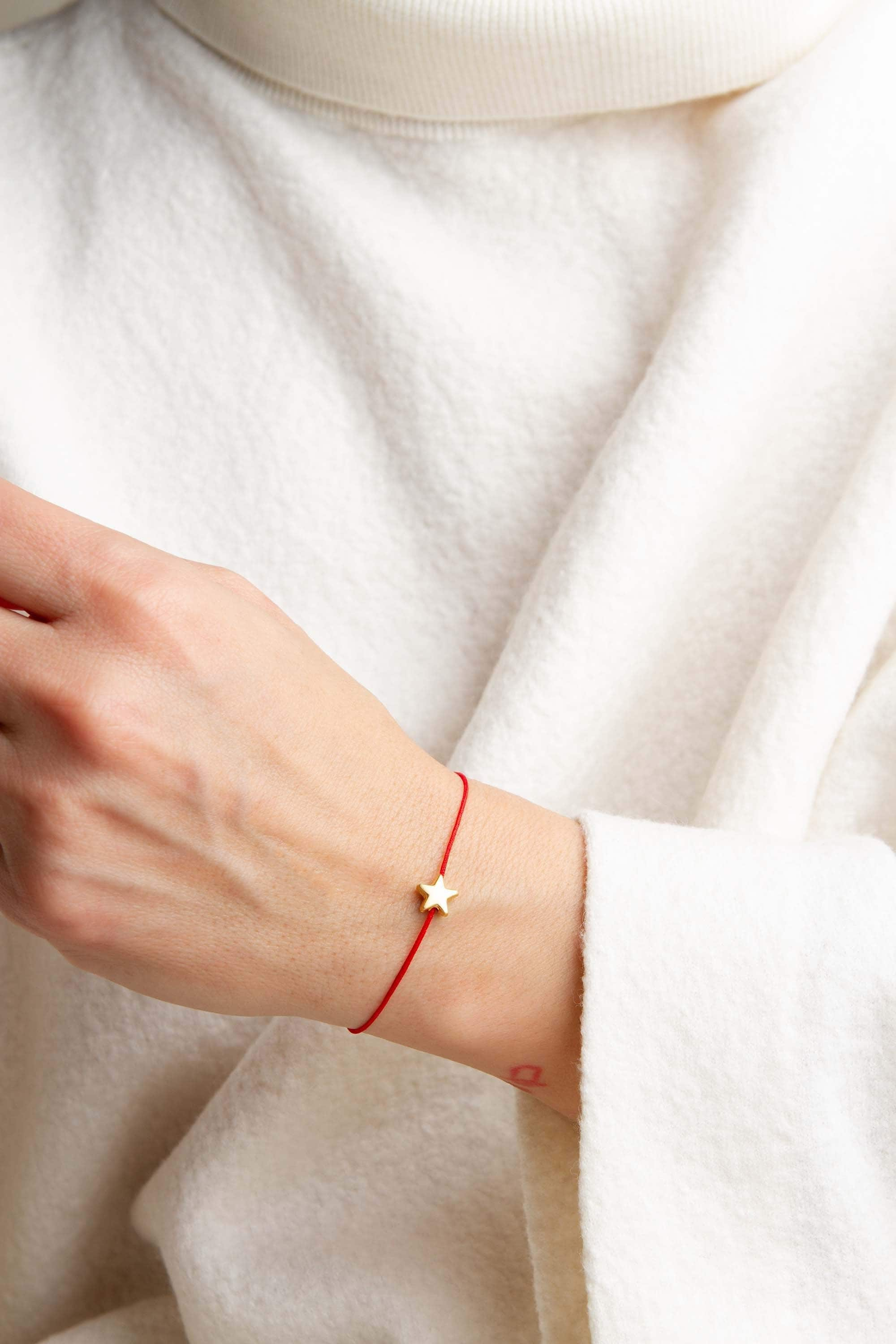 Red String Star of David Bracelet