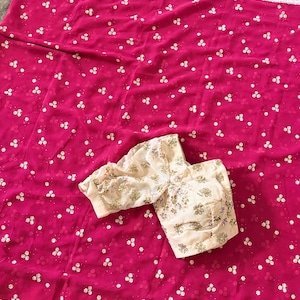 Pink Georgette Saree