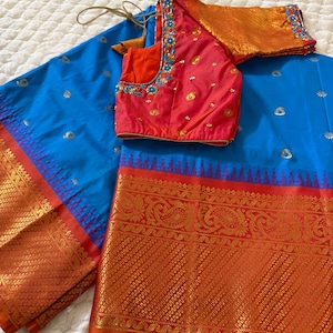 Blue Kanchi Pattu Saree