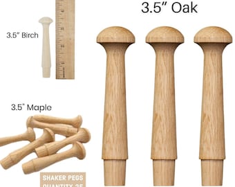 Birch Shaker Pegs 2-15/16 long with 5/8 Screw > Shaker Pegs > Wood-Dowel